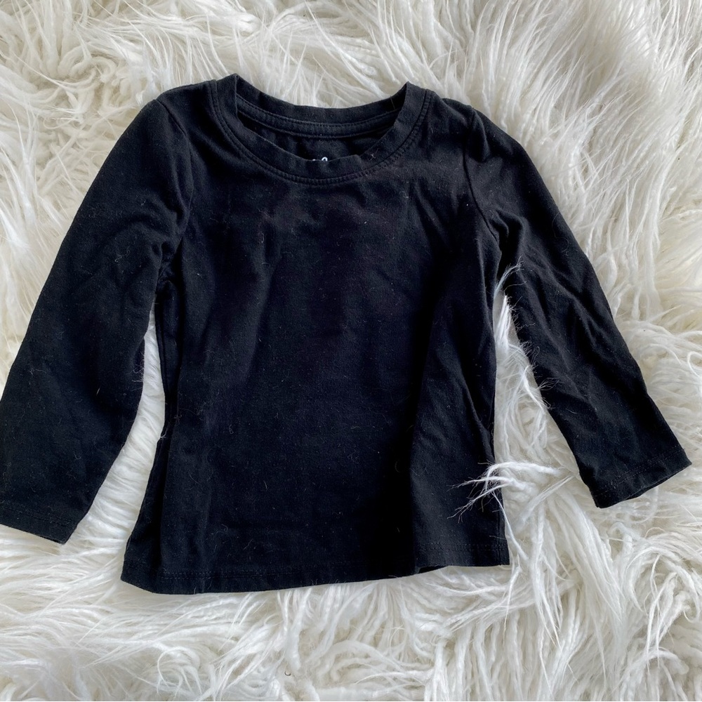 Cat & Jack Target Toddler Girls Black Long Sleeve Shirt Size 18m